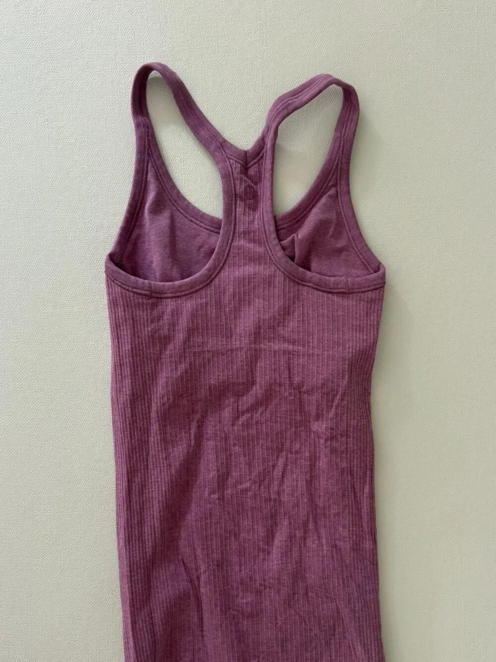 Lululemon Purple Ribbed Racerback Tank Built-In Bra Size 6